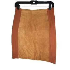 Gappaccio Vintage Rare Leather/ Cotton Mini Skirt - Medium